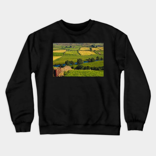 Yorkshire Dales Landscape Crewneck Sweatshirt by MartynUK